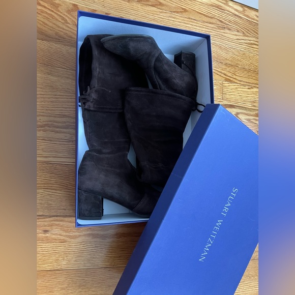 Stuart Weitzman Thighland Cola Brown Suede Over The Knee Boot Size 7 - Picture 7 of 10